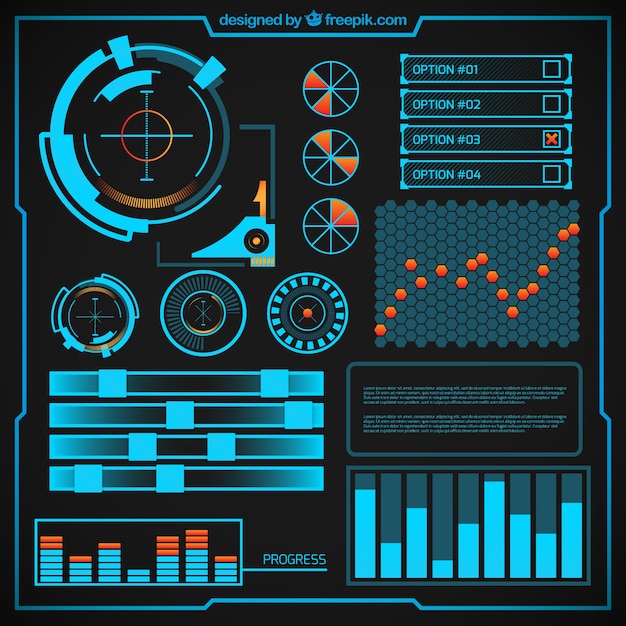 Diseño infográfico futurista