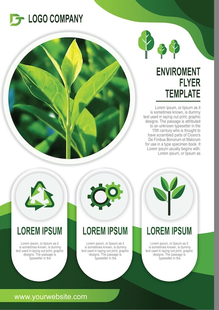 Vector diseño infográfico con ilustración de árbol verde