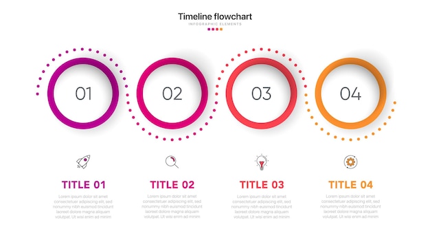 Diseño infográfico de línea de tiempo con 6 opciones o pasos Infografía para concepto de negocio