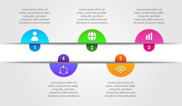 Diseño infográfico de línea de tiempo con opciones Plantillas de diagramas de esquema de 4 elementos