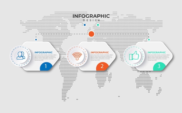 Diseño infográfico de negocios elegante