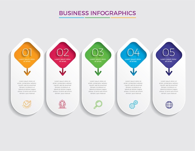 Diseño infográfico con opciones.