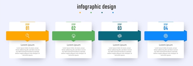 Diseño infográfico de pasos profesionales.