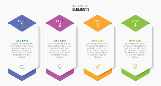 Diseño infográfico de pasos