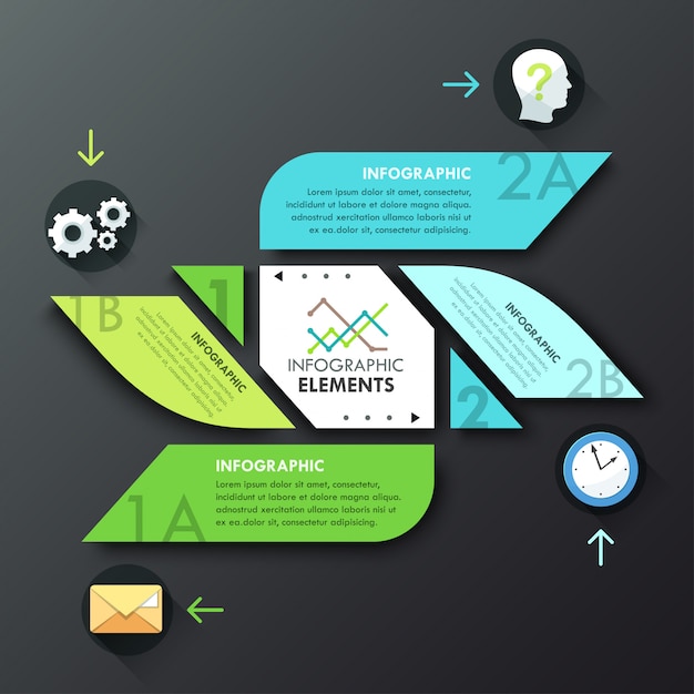 Diseño infográfico plano