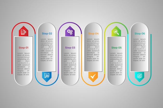Diseño infográfico de la presentación de negocios moderna de Vector