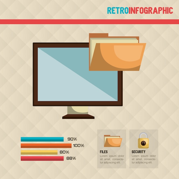 diseño infográfico retro