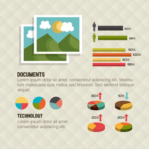 Diseño infográfico retro