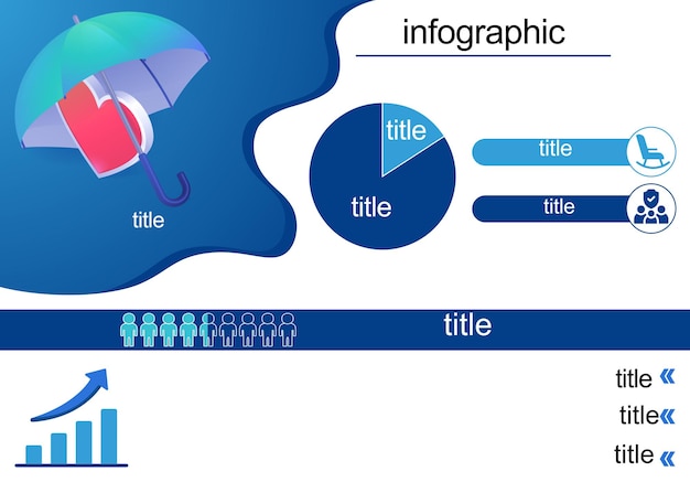 Vector diseño infográfico vectorial plano con iconos y fotos