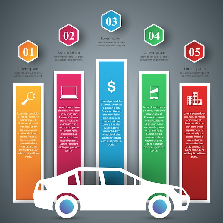 Vector diseño infográfico vial.