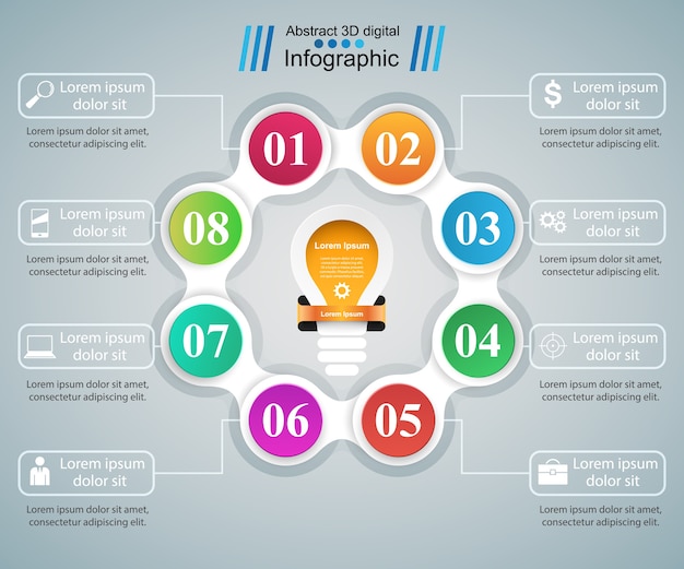 Vector diseño infográfico