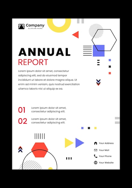 Diseño del informe anual de la empresa con un estilo moderno y sencillo
