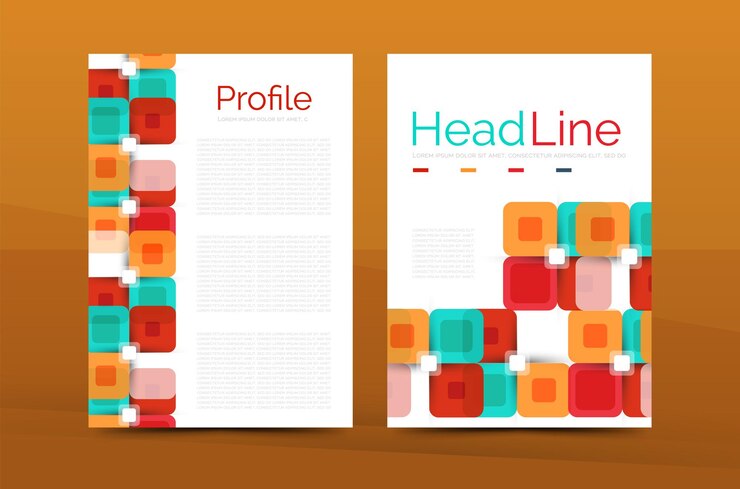 Vector diseño de informe anual empresarial a4.