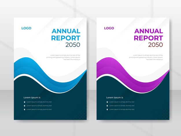 Diseño de informe anual de negocios corporativos modernos creativos o plantilla de portada de folleto