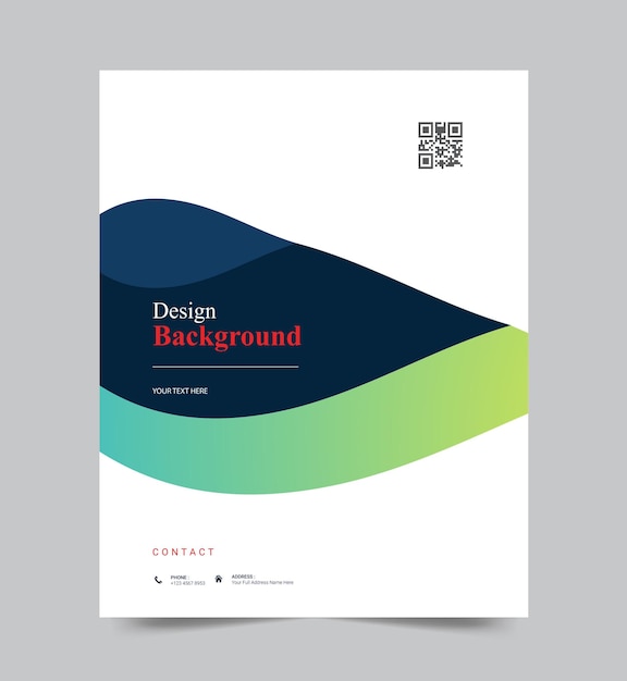 Diseño de informe anual de plantilla de portada y fondo de vector