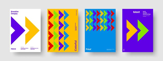 Diseño del informe geométrico plantilla de portada de libro moderna presentación de negocios aislada diseño de volante