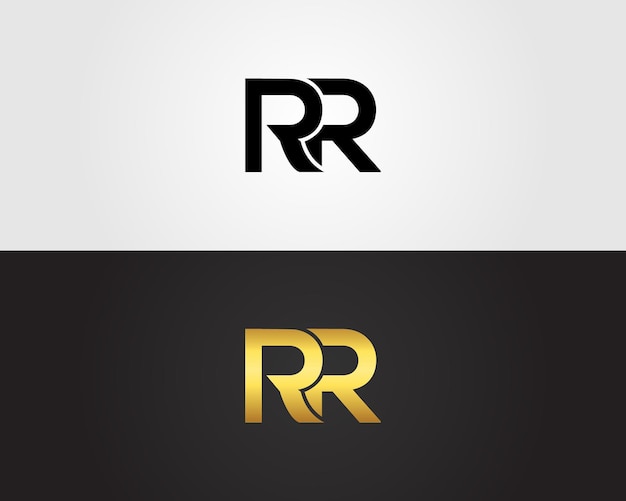 El diseño inicial de la letra RR, el concepto del logotipo, la plantilla vectorial moderna.