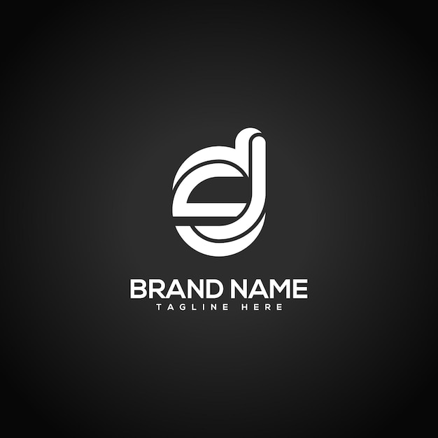 Diseño inicial de la línea de letras única del logotipo de SD DS Moderno plantilla vectorial