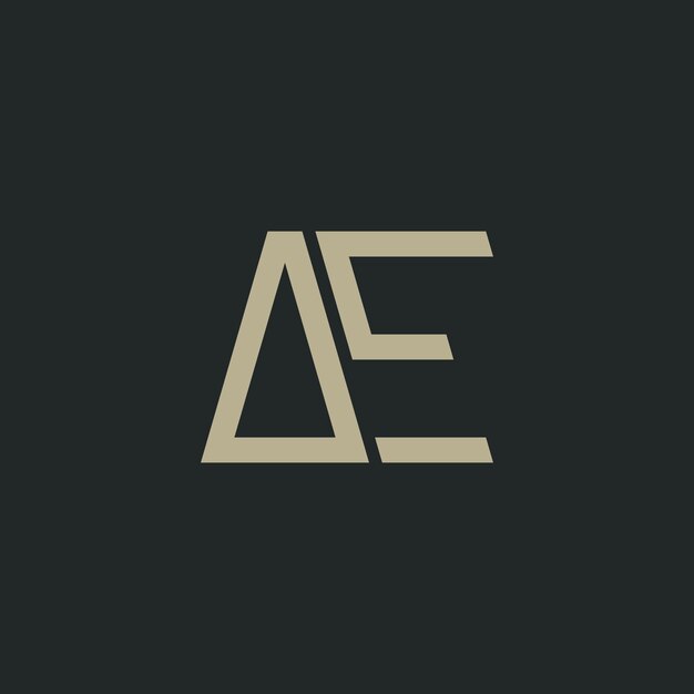 DISEÑO INICIAL DE LOGOTIPO AE DISEÑO DE LOGOTIPO VECTORIAL LOGOTIPO SIMPLEFONDO AISLADO VECTOR SIMPLE