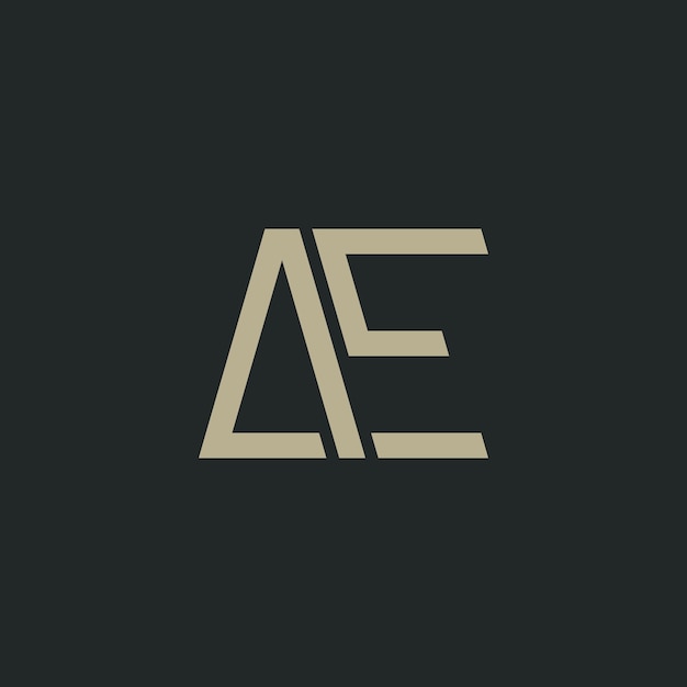 DISEÑO INICIAL DE LOGOTIPO AE DISEÑO DE LOGOTIPO VECTORIAL LOGOTIPO SIMPLEFONDO AISLADO VECTOR SIMPLE