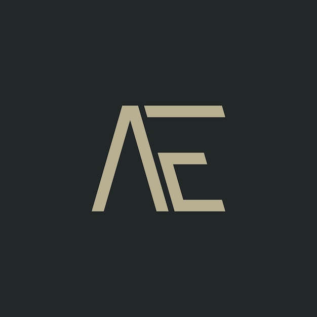 DISEÑO INICIAL DE LOGOTIPO AE DISEÑO DE LOGOTIPO VECTORIAL LOGOTIPO SIMPLEFONDO AISLADO VECTOR SIMPLE