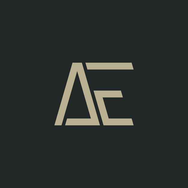 DISEÑO INICIAL DE LOGOTIPO AE DISEÑO DE LOGOTIPO VECTORIAL LOGOTIPO SIMPLEFONDO AISLADO VECTOR SIMPLE