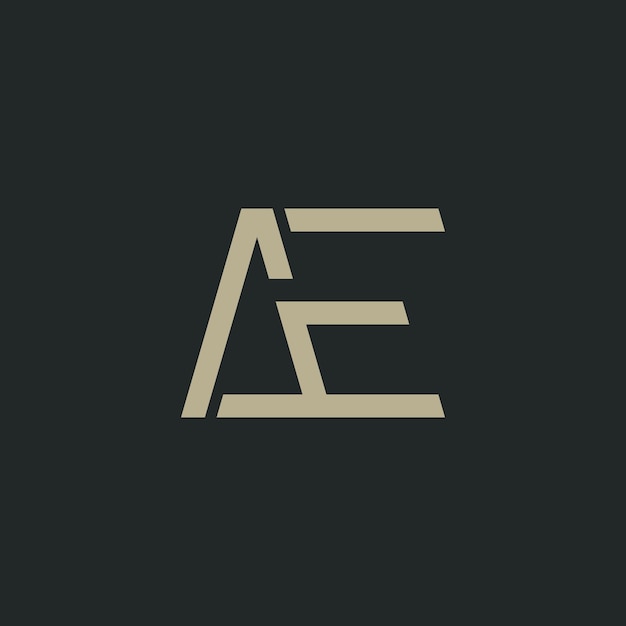 DISEÑO INICIAL DE LOGOTIPO AE DISEÑO DE LOGOTIPO VECTORIAL LOGOTIPO SIMPLEFONDO AISLADO VECTOR SIMPLE