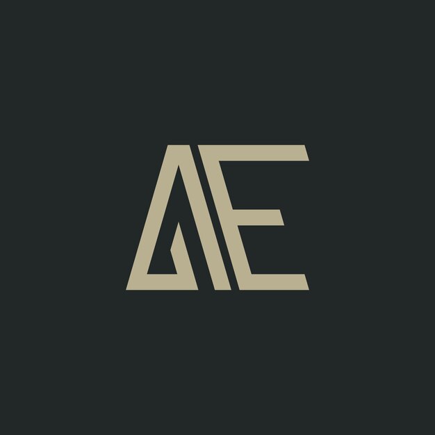 DISEÑO INICIAL DE LOGOTIPO AE DISEÑO DE LOGOTIPO VECTORIAL LOGOTIPO SIMPLEFONDO AISLADO VECTOR SIMPLE