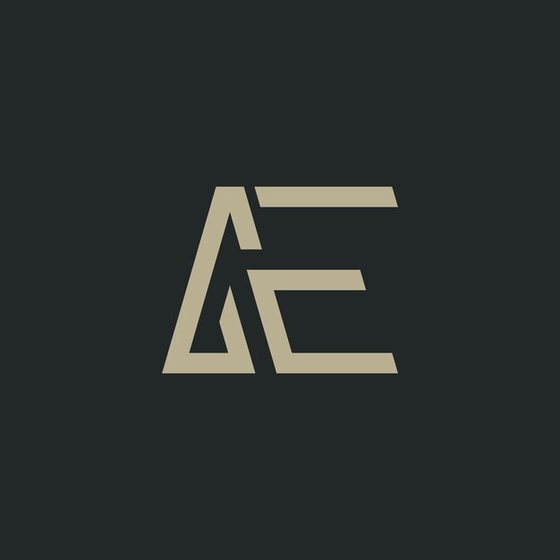 DISEÑO INICIAL DE LOGOTIPO AE DISEÑO DE LOGOTIPO VECTORIAL LOGOTIPO SIMPLEFONDO AISLADO VECTOR SIMPLE