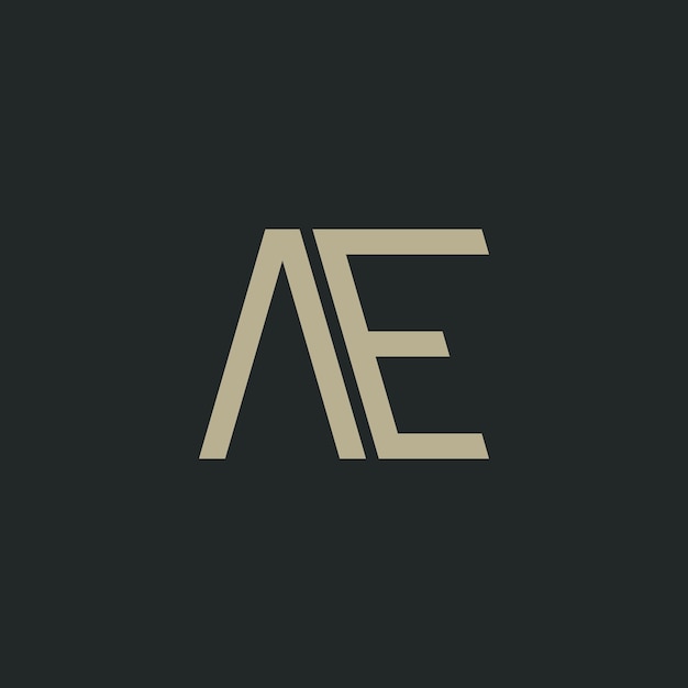 DISEÑO INICIAL DE LOGOTIPO AE DISEÑO DE LOGOTIPO VECTORIAL LOGOTIPO SIMPLEFONDO AISLADO VECTOR SIMPLE