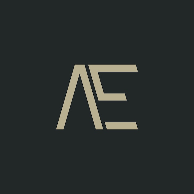 DISEÑO INICIAL DE LOGOTIPO AE DISEÑO DE LOGOTIPO VECTORIAL LOGOTIPO SIMPLEFONDO AISLADO VECTOR SIMPLE