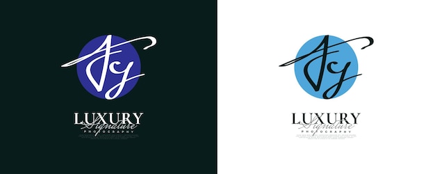 Diseño inicial del logotipo F e Y en estilo de escritura elegante y minimalista Logotipo o símbolo de la firma FY para boutique de joyería de moda de boda e identidad comercial