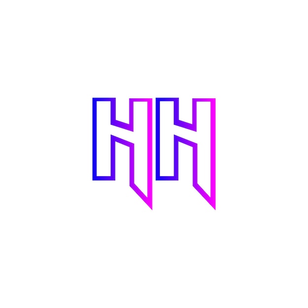 Vector diseño inicial del logotipo hh