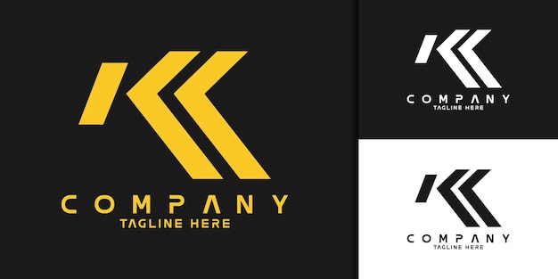 diseño inicial del logotipo K, adecuado para el logotipo de la empresa, el logotipo comercial y la identidad de marca