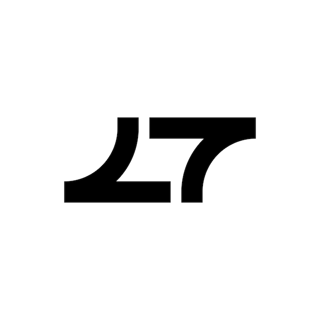 diseño inicial del logotipo de la letra monograma moderna LT L T
