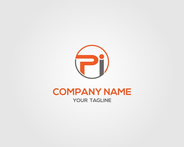 Diseño inicial del logotipo de la letra Pi plantilla vectorial minimalista y elegante