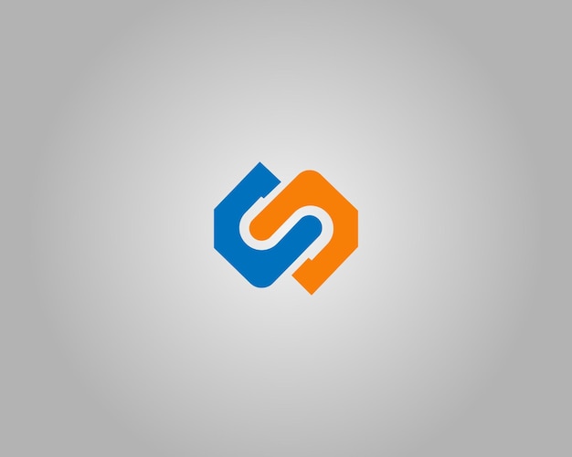 Diseño inicial del logotipo de la letra S o SS plantilla vectorial minimalista y elegante