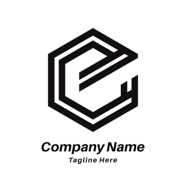 Diseño inicial del logotipo de las letras E y G