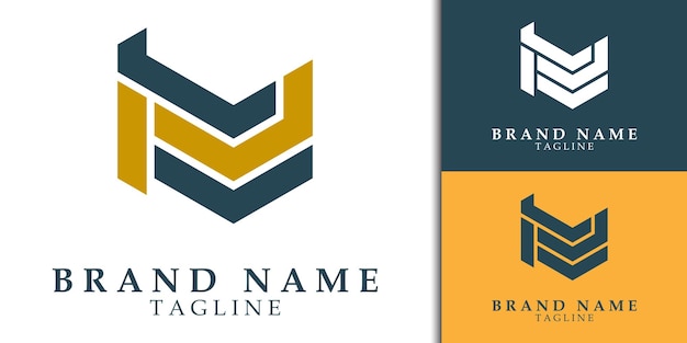 diseño inicial del logotipo M para identidad comercial y de marca