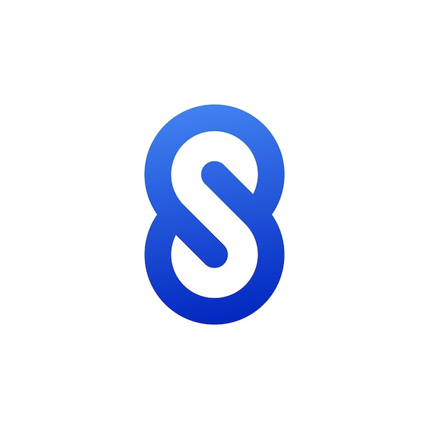 diseño inicial del logotipo moderno con la letra S monograma