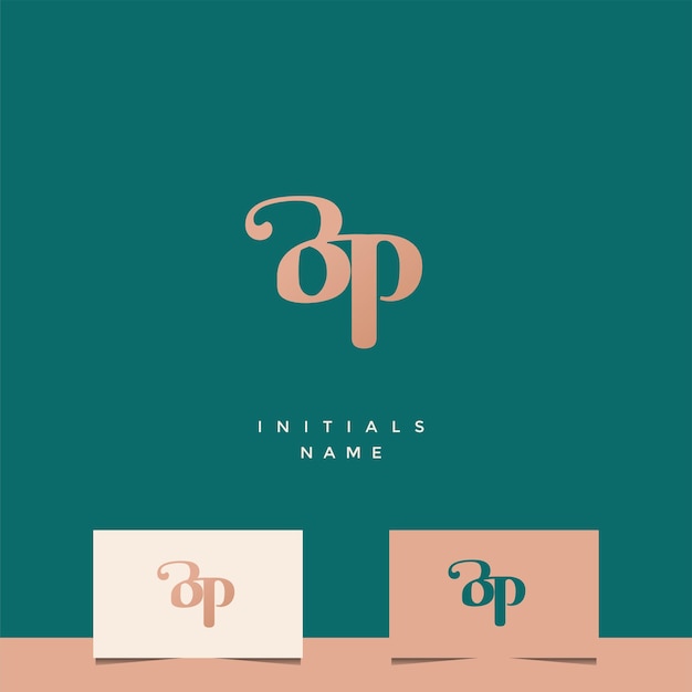 Diseño inicial del logotipo del monograma BP