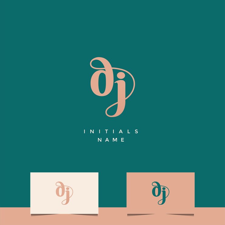 Vector diseño inicial del logotipo del monograma de dj