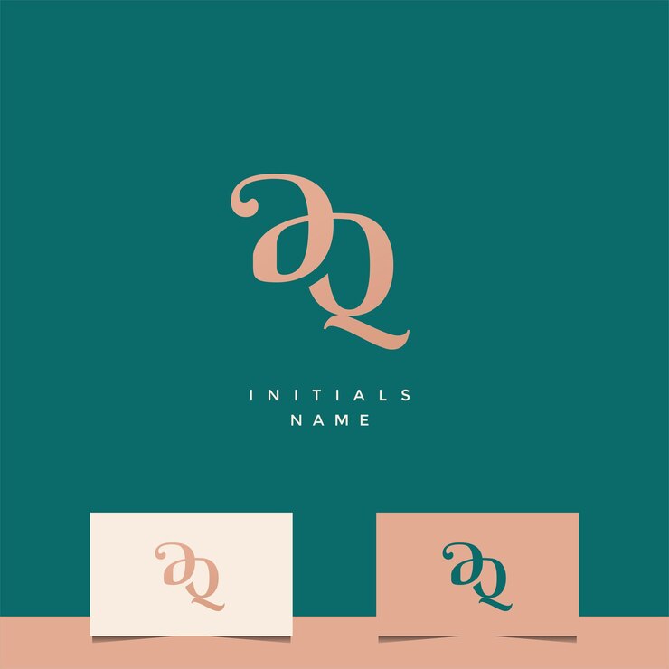 Vector diseño inicial del logotipo del monograma dq