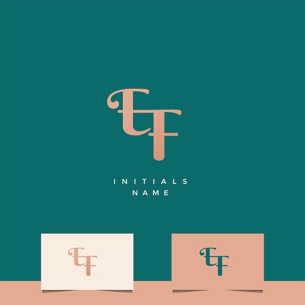 Diseño inicial del logotipo del monograma EF