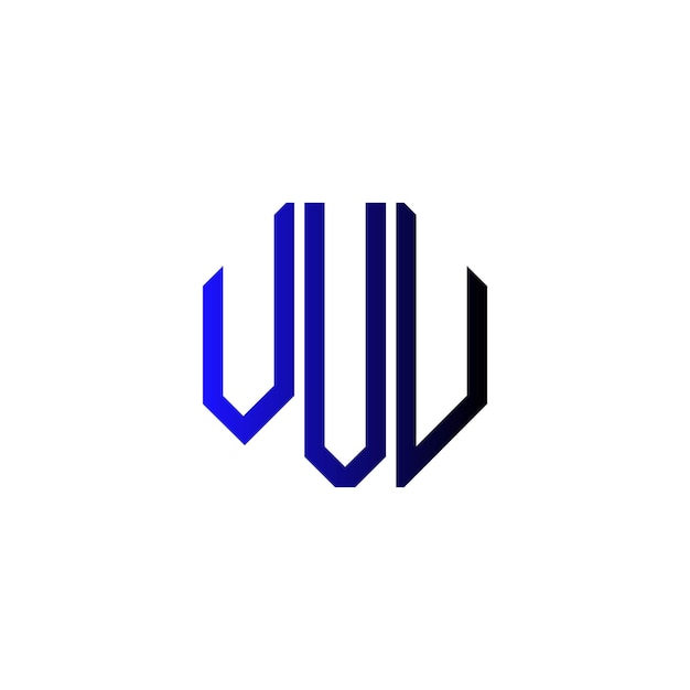 Diseño inicial de logotipo de monograma de espacio negativo minimalista moderno y atemporal