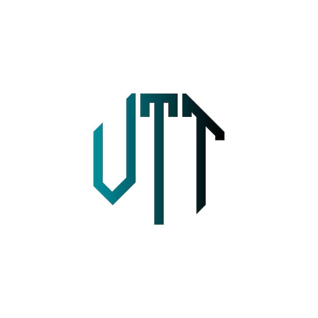 Diseño inicial de logotipo de monograma de espacio negativo minimalista moderno y atemporal