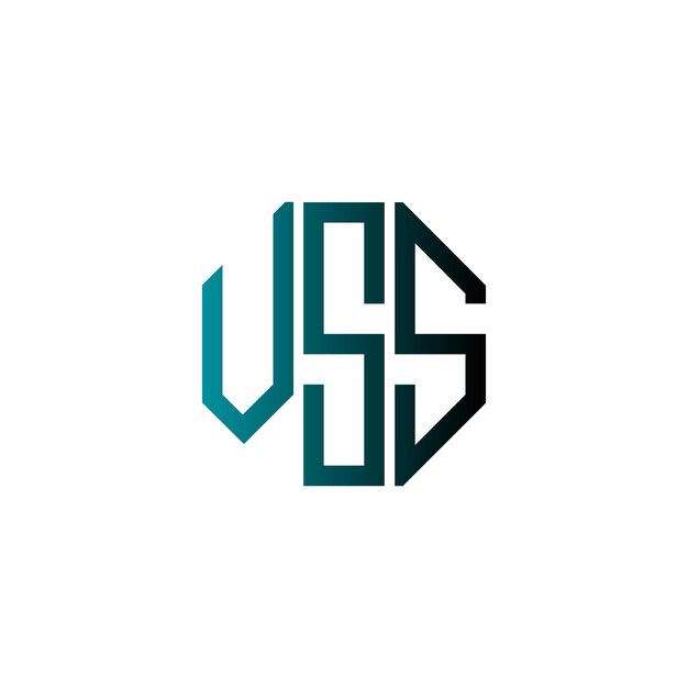Diseño inicial de logotipo de monograma de espacio negativo minimalista moderno y atemporal