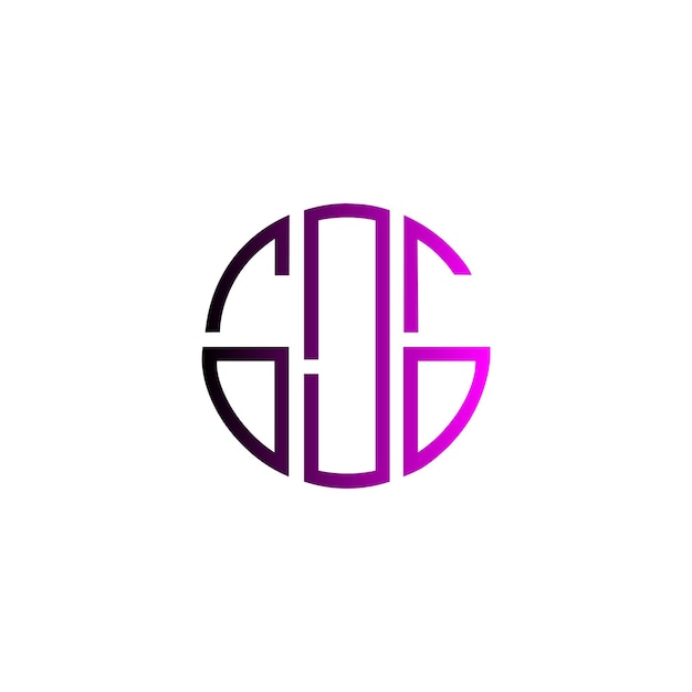 Diseño inicial de logotipo de monograma de espacio negativo minimalista moderno y atemporal