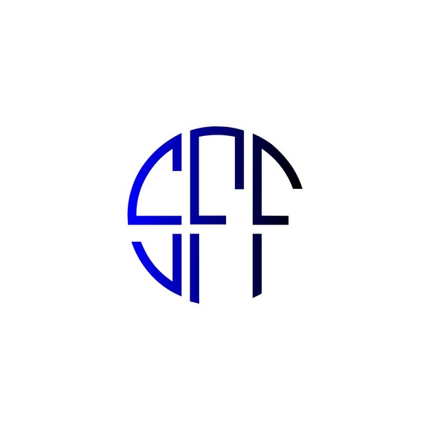 Diseño inicial de logotipo de monograma de espacio negativo minimalista moderno y atemporal