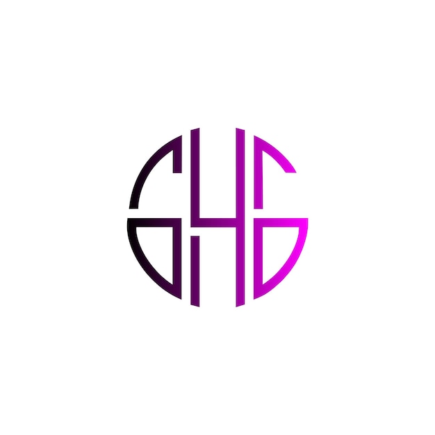 Diseño inicial de logotipo de monograma de espacio negativo minimalista moderno y atemporal